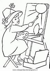 Maler Pittore Kinder Colorare Malvorlage Berufe Handwerk Condividi Gratismalvorlagen sketch template