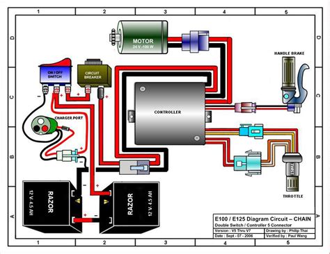 razor  electric scooter wiring diagram  switch