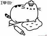 Pusheen Coloring Pages Cooking Busy Printable Cat Mother Drawing Bettercoloring Color Kids Adults Print Baking sketch template
