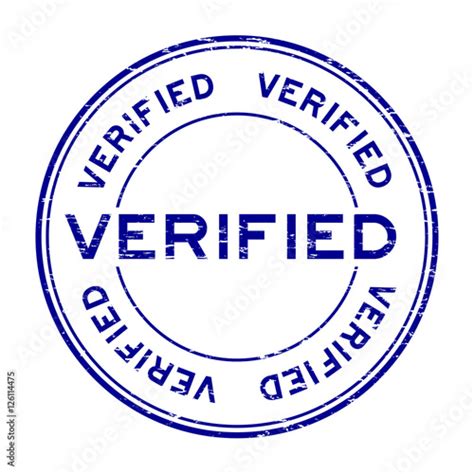 grunge blue verified text  rubber stamp stockfotos und