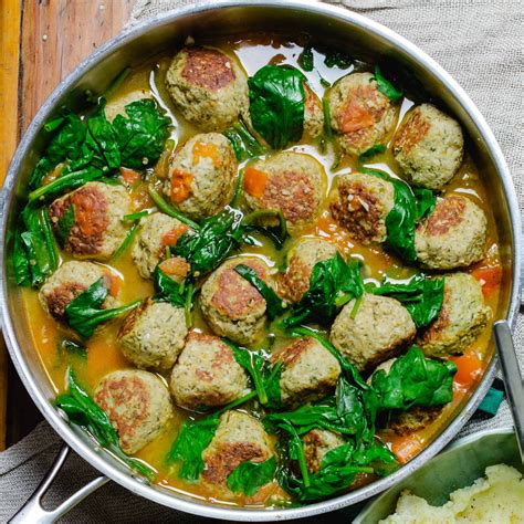 brothy turkey meatballs with lemon and dill how to make