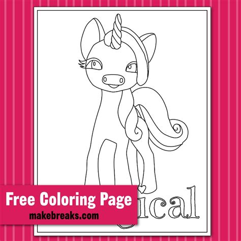 unicorn ears coloring pages