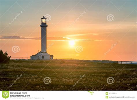 sunset view of point arena lighthouse in mendocino county