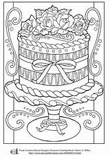 Coloring Pages Cake Adult Colouring Printable Wedding Adults Fancy Food Clipart Sheets Grown Ups Color Colorier Kids Print Nascar Cakes sketch template