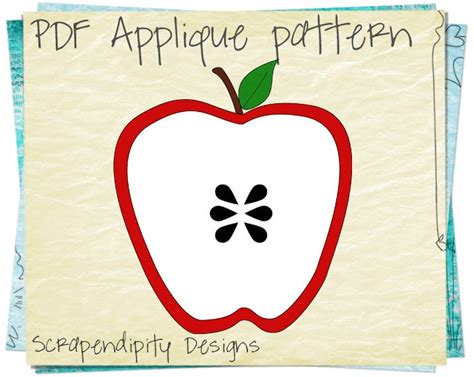 apple applique template teacher applique pattern school