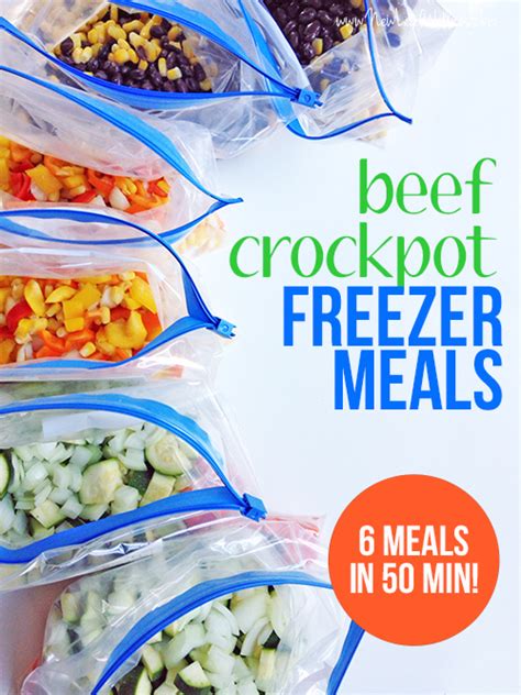 Make 6 Ground Beef Crockpot Freezer Meals In 50 Minutes Money Saving