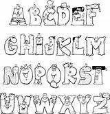 Alphabet Coloring Para Fonts Alfabeto Letras Colorir sketch template