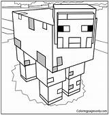 Minecraft Mooshroom Coloring Pages Color Coloringpagesonly Printable sketch template