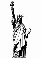 Estatua Libertad Freiheitsstatue Ausmalbilder Dibujo Ausmalbild Supercoloring Categorías sketch template