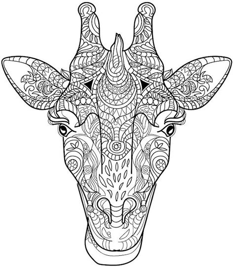 giraffe coloring page colorpagesforadults adultcoloringpages