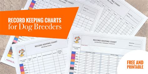 puppy record keeping  printable puppy weight puppy whelping chart