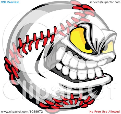 clipart tough baseball mascot royalty free vector