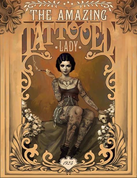 the amazing tattooed lady by ~rudeone on deviantart