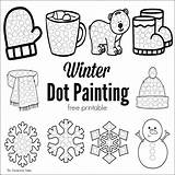 Dot Winter Painting Dauber Bingo Pages Coloring Printable Toddlers Printables Kids Marker Preschool Do Activity Activities Theme Toddler Crafts Theresourcefulmama sketch template