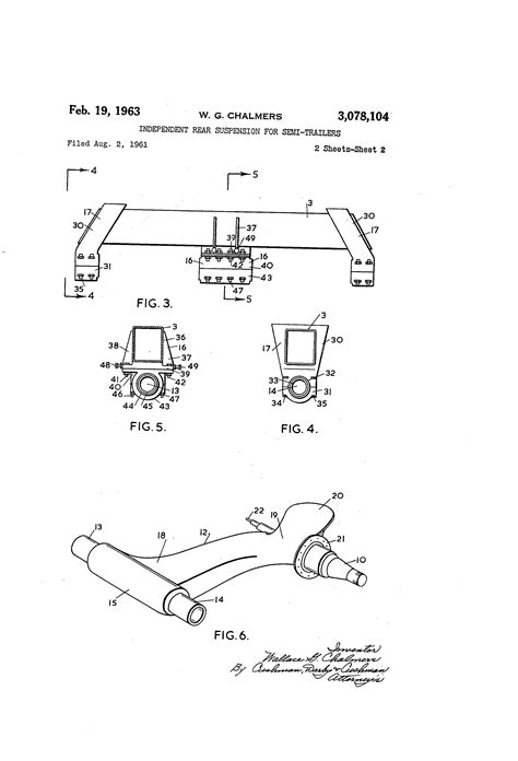 patent  independent rear suspension  semi trailers google patents
