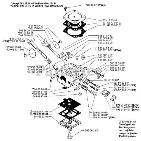 husqvarna  epa husqvarna chainsaw   carburetor parts parts lookup  diagrams