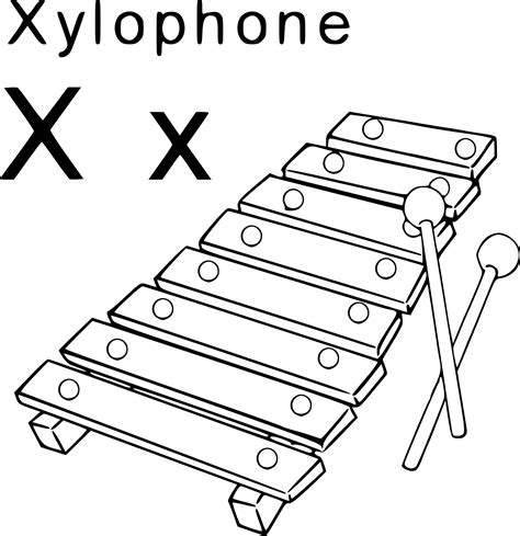 xylophone coloring page     xylophone coloring page