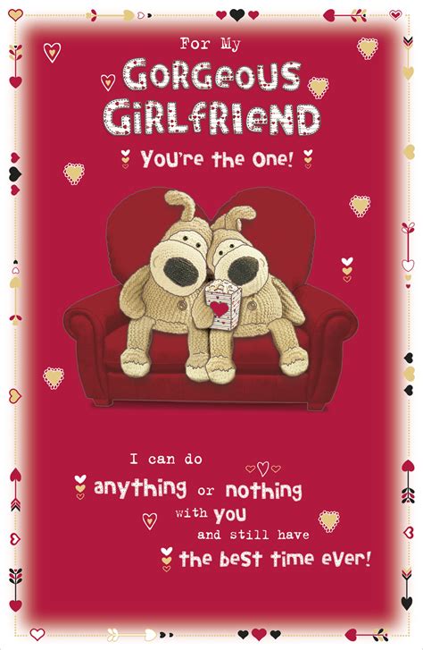 boofle gorgeous girlfriend valentine s day card cards