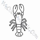 Coloring Lobster Pages Click sketch template