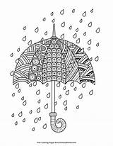 Rain Umbrella Coloring Spring Pages Drops Printable Mandala Primarygames Ebook Doodle Choose Board Drawing Drawings Designs sketch template
