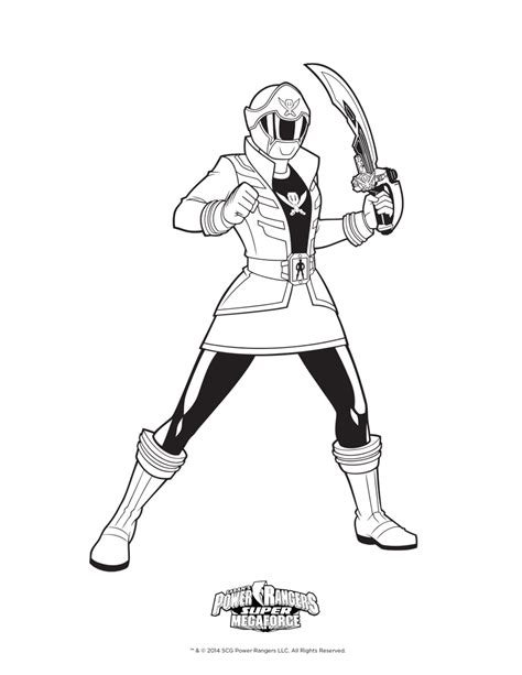 megaforce power rangers coloring pages printable coloring home
