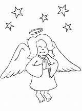 Angeli Natale Colorare Stampa Disegno sketch template