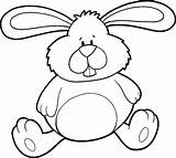 Easter Coloring Bunnies Kids Pages Bunny Cute Printables Simple sketch template