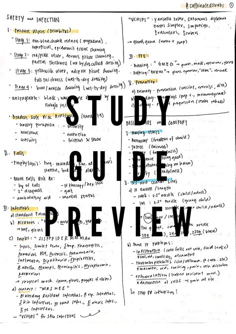 nclex rn study guide notes  page study sheet  digital etsy