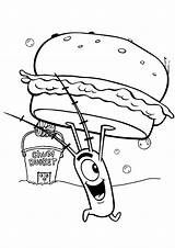 Coloring Patty Krabby Burger Plankton Indiaparenting Stole sketch template