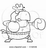 Rooster Boxing Chubby Coloring Clipart Cartoon Thoman Cory Vector Outlined Royalty Boxer Puppy Running Dog Cute sketch template
