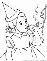 Birthday Coloring Pages Party Kids Printable Color Happy Horn Cards Parties Colouring Sheets Book Girls Activities Coloringhome Fun Annoying Orange sketch template
