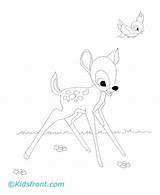 Coloring Pages Bambi Deer Disney Kids sketch template