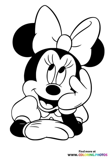 minnie mouse coloring pages  kids