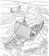 Viking Coloring Boats Pages Printable Kids sketch template