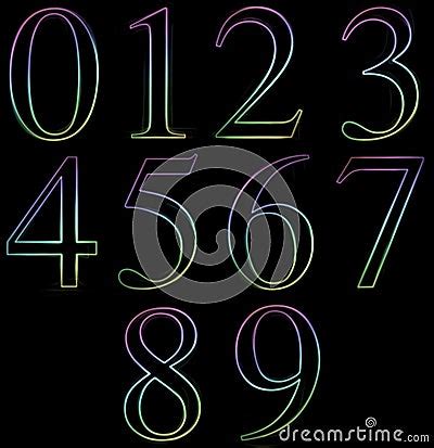 neon number royalty  stock photo image