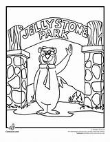 Coloring Pages Printable Camping Yogi Bear Kids Cartoon Jellystone Activities Adult Crayola Cartoons Jr Crafts sketch template