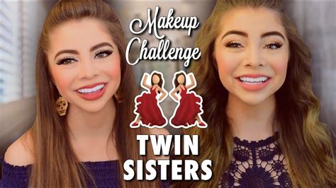 makeup challenge twin sister edition mikayla snow youtube