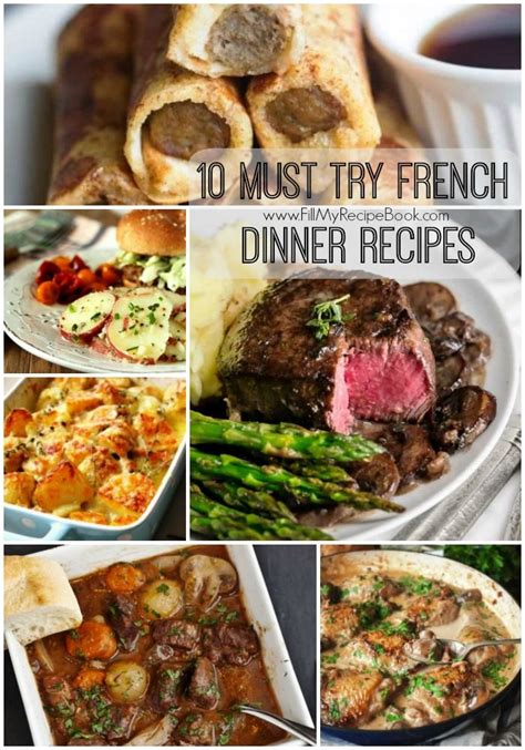 french dinner recipes fill  recipe book