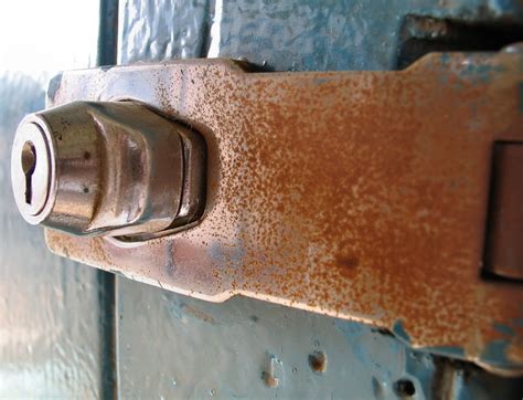 rusty lock  door  photo  freeimages