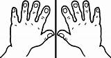 Coloring Hands Pages Clean Clapping Color sketch template