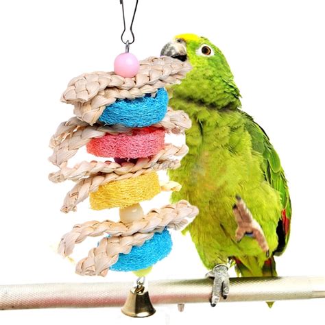 pet bird parrot parakeet budgie cockatiel cage chew bites swing toys hanging toy  toys