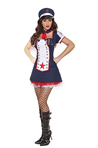sexy women s light up naval knockout nautical adult roleplay costume