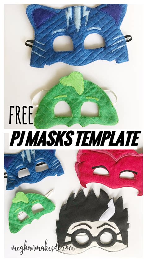 pj mask  mask template meghan