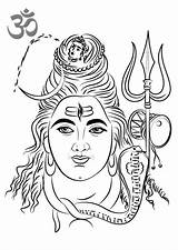 Shiva Mahakal Ink Hindu Hinduism sketch template