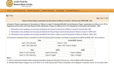 rbi grade  phase  results  declared heres direct link  check