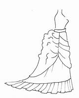 Bustle Victorian Underskirt sketch template
