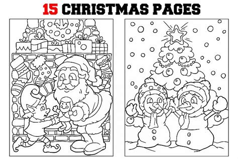 coloring pages  kids  christmas pages  illustrations