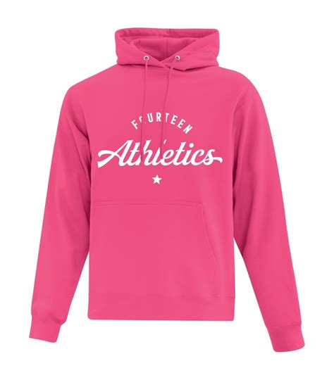 classic hoodie pink fourteen athletics
