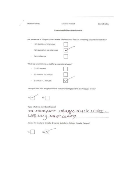 questionnaire examples