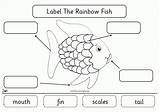 Fish Rainbow Label Template Activities Story Parts Printable Diagram Kindergarten Kids Cut Paste Worksheet Ocean Labels Clipart Applied Once Colour sketch template